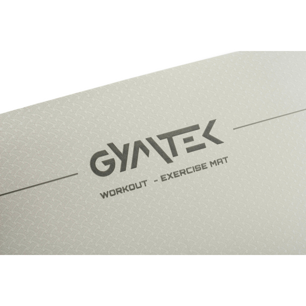 Килимок (мат) для фітнесу та йоги Gymtek Premium TPE 0,6 см, сіро-чорний &mdash; фото