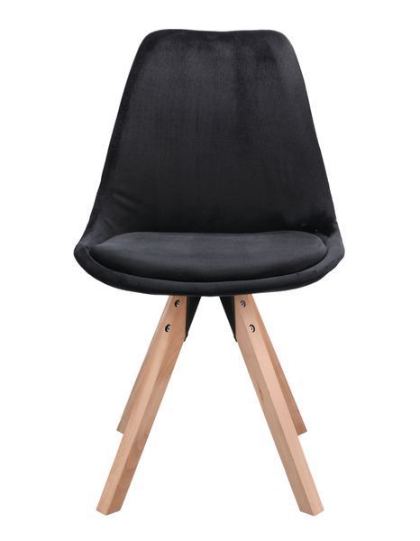 Saida Jumi Scandinavian-style chair with wooden legs, black