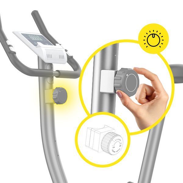 Cornix Hanna Magnetic Exercise Bike, Upright, White/Grey