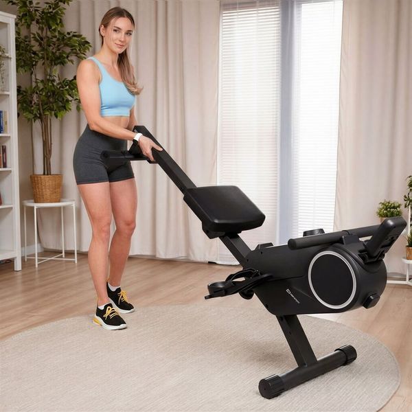 Hop-Sport HS-055R Creek magnetic rowing machine, up to 110 kg, black