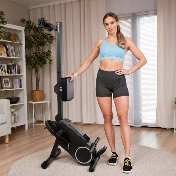 Hop-Sport HS-055R Creek magnetic rowing machine, up to 110 kg, black