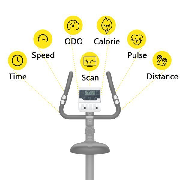 Cornix Hanna Magnetic Exercise Bike, Upright, White/Grey