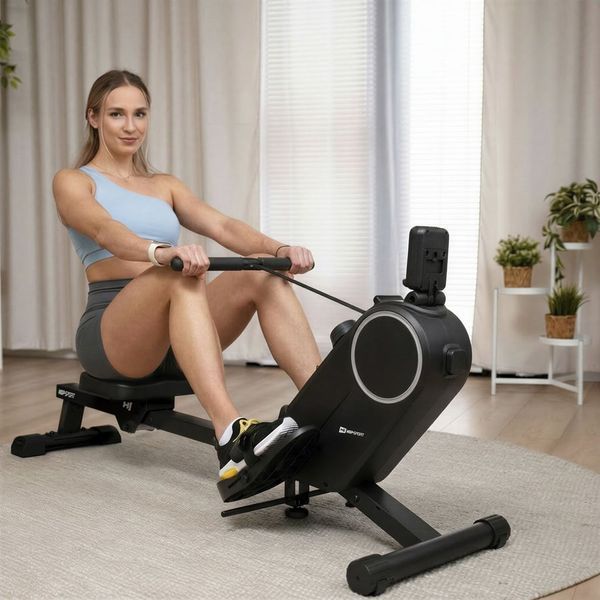 Hop-Sport HS-055R Creek magnetic rowing machine, up to 110 kg, black