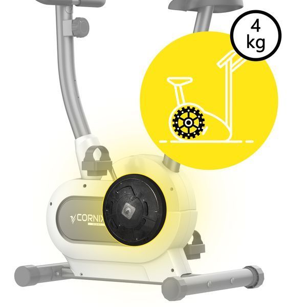 Cornix Hanna Magnetic Exercise Bike, Upright, White/Grey