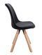 Saida Jumi Scandinavian-style chair with wooden legs, black