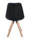 Saida Jumi Scandinavian-style chair with wooden legs, black