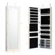 Costway Pure Beauty White Hanging Jewelry Mirror Cabinet