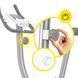 Cornix Hanna Magnetic Exercise Bike, Upright, White/Grey