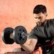 Гриф гантельний Hop-Sport 40 см (30 мм), 2.5 кг, Сталь, срібляста
