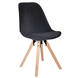 Saida Jumi Scandinavian-style chair with wooden legs, black