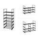 Leobert Neo Clean freestanding shoe rack with 6 tiers, black