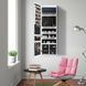 Costway Pure Beauty White Hanging Jewelry Mirror Cabinet
