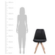 Saida Jumi Scandinavian-style chair with wooden legs, black