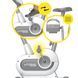 Cornix Hanna Magnetic Exercise Bike, Upright, White/Grey