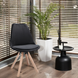 Saida Jumi Scandinavian-style chair with wooden legs, black