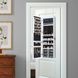 Costway Pure Beauty White Hanging Jewelry Mirror Cabinet
