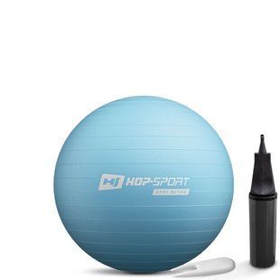 Фітбол Hop-Sport 45 см блакитний + насос 5902308235830 фото