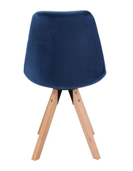 Saida Jumi Scandinavian-style chair with wooden legs, blue
