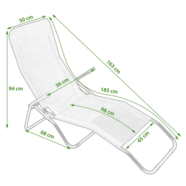Jumi Folding Lounge Chair, Orange