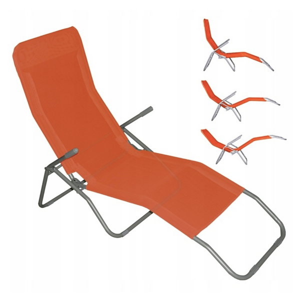 Jumi Folding Lounge Chair, Orange