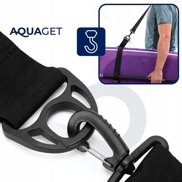 Aquaget AQ0052 SUP Board Carrying Strap, Shoulder, Black