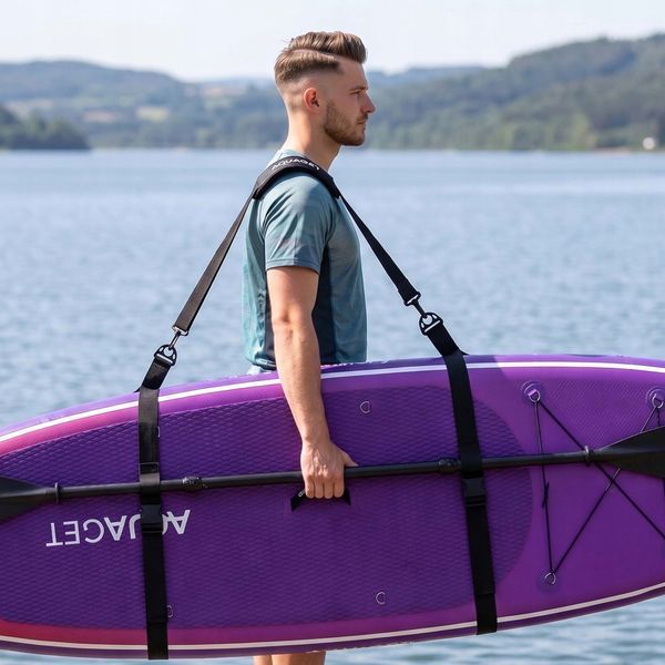 Aquaget AQ0052 SUP Board Carrying Strap, Shoulder, Black