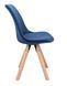 Saida Jumi Scandinavian-style chair with wooden legs, blue