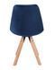 Saida Jumi Scandinavian-style chair with wooden legs, blue