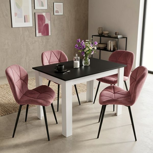 Leobert Mango dining chair dark pink, velvet