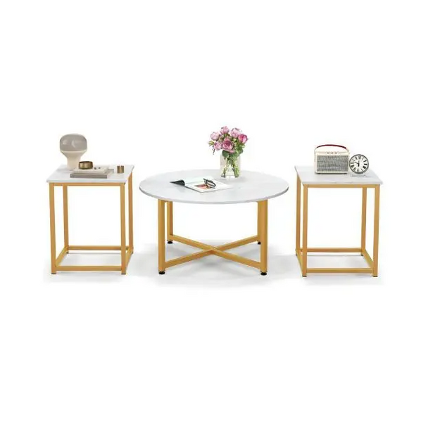 Costway Lumen Coffee Table Set, 3 Pieces