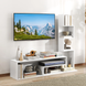 Costway TV Stand with Shelving for TVs up to 50" White