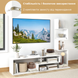 Costway TV Stand with Shelving for TVs up to 50" White
