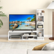 Costway TV Stand with Shelving for TVs up to 50" White