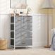 Комод-органайзер тканинний Costway Fabric Tower на металевому каркасі на 5 шухляд лофт сірий &mdash; фото 2