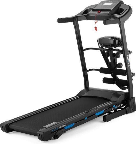 GYMTEK XTM500 treadmill with massager, electric, folding, up to 135 kg, black
