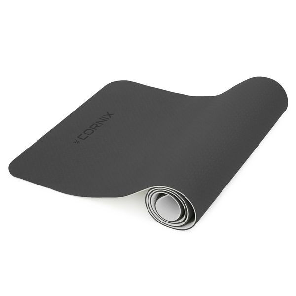 Cornix TPE Sports Mat 183 &times; 61 &times; 0.6 cm for Yoga and Fitness XR-0349 Black/Grey