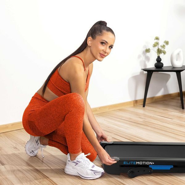 GYMTEK XTM500 treadmill with massager, electric, folding, up to 135 kg, black