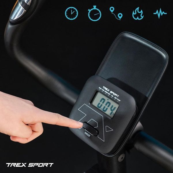 Magnetic Exercise Bike Trex Sport TX-400MB Reck, up to 115 kg, black and white
