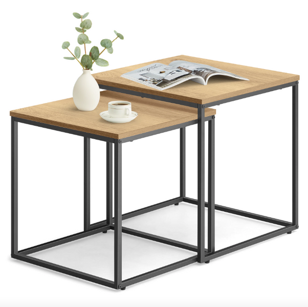 Leobert Nika Square Natural Coffee Table Set