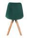 Saida Jumi Scandinavian-style chair with wooden legs, green