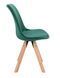 Saida Jumi Scandinavian-style chair with wooden legs, green