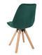 Saida Jumi Scandinavian-style chair with wooden legs, green