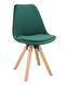 Saida Jumi Scandinavian-style chair with wooden legs, green