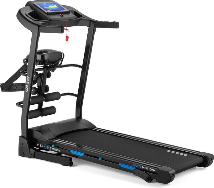 GYMTEK XTM500 treadmill with massager, electric, folding, up to 135 kg, black