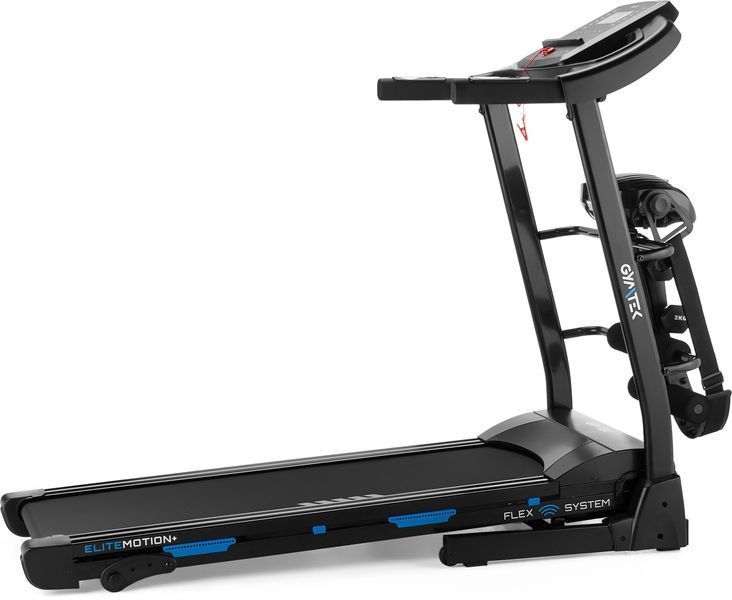 GYMTEK XTM500 treadmill with massager, electric, folding, up to 135 kg, black