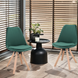 Saida Jumi Scandinavian-style chair with wooden legs, green