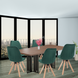 Saida Jumi Scandinavian-style chair with wooden legs, green