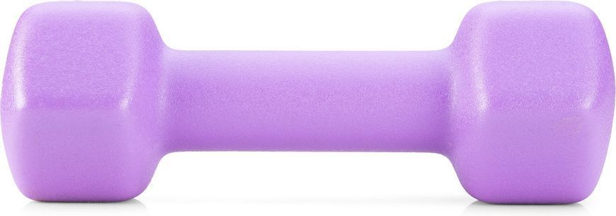 Гантелі для фітнесу неопренові Gymtek Hex 2 &times; 2 кг, бузковий 5905884425978 фото