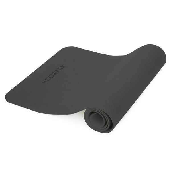 Килимок спортивний Cornix TPE 183 &times; 61 &times; 0.6 см для йоги та фітнесу XR-0350 Black &mdash; фото