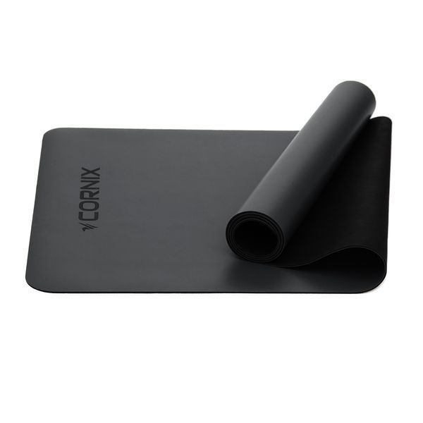 Килимок спортивний Cornix PU 183 &times; 68 &times; 0.4 см для йоги та фітнесу XR-0317 Black &mdash; фото